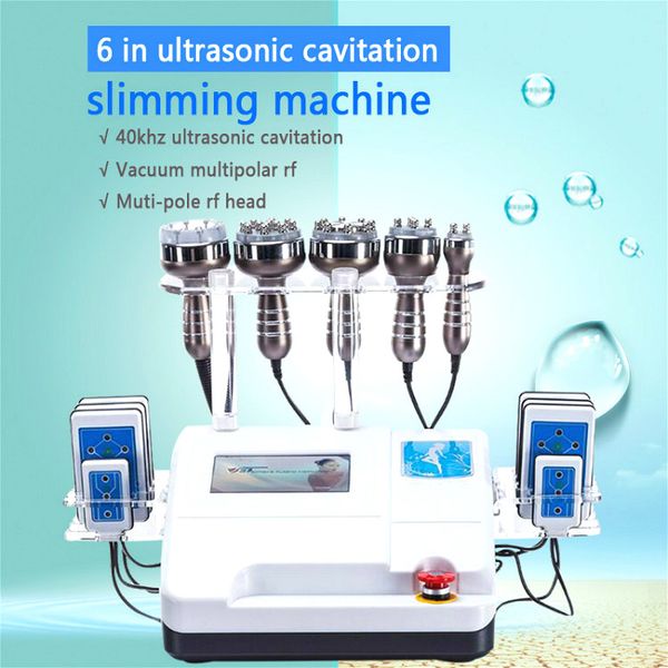 

2020 новый дизайн 6 in1 40k ультразвуковой кавитации рф вакуумного отсоса тела для похудения красоты машины ce / dhl быстрая свободная перев