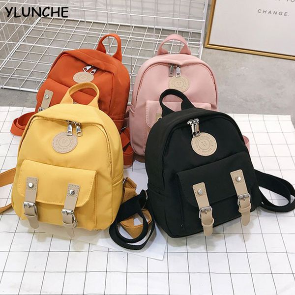 

2020 новый высокое качество zipper женский рюкзак малый подростковая школа сумка двойной пояс мини-сумки на ремне новая мода женщины рюкзак