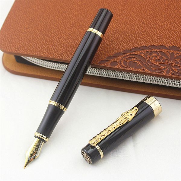 

jinhao ancient grey chinese oriental dragon fountain pen with gift box ing