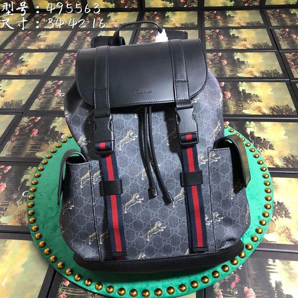

2019guccci tiger print oft premium canva backpack 495563 ize 34 42 16cm