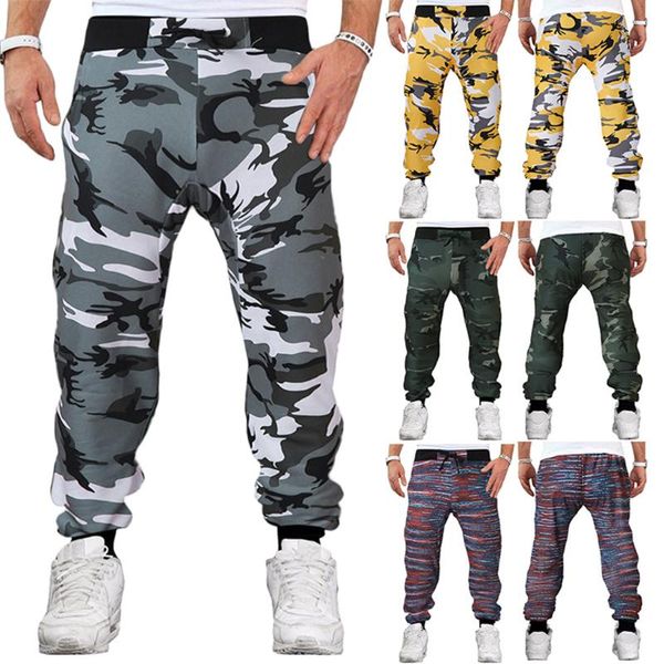 

мужские спорт камуфляж бинты брюки повседневные сыпучие sweatpants кулиской pant street sweatpants тощий брюки тренировки тренажерные залы, Black