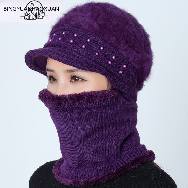 

2019 winter collar женщины трикотажные hat шерсть шапочки балаклава маска для лица шеи защиты девочек skullies шапочки многофункциональность, Blue;gray