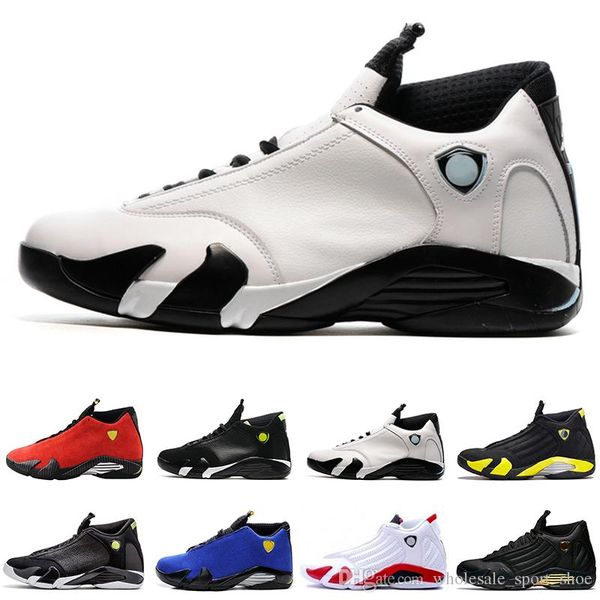 

Free Shipping 14 XIV 14s LAST SHOT DESERT SAND Basketball Shoes Man White Black Varsity Red Black thunder Sneaker