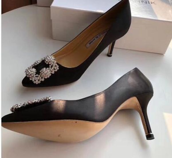 

new mercerized denim genuine silk wedding shoes silver rhinestone high heels women's shoe wedding bridal shoes with box, Black