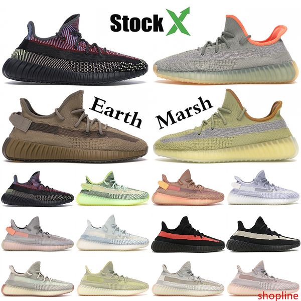 

stockx earth cinder desert kanye west yecheil yeshaya black static reflective v2 running shoes glow clay zebra men women designer sneakers