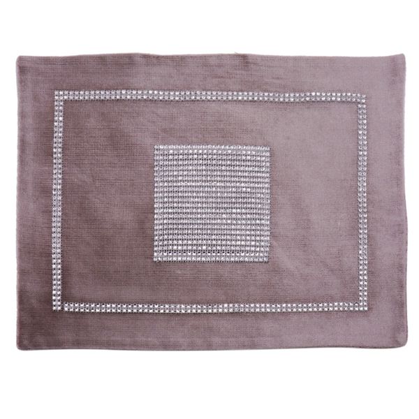 

30x40cm wedding table mat with diamond cloth dinner jacquard patchwork table pads party fabric napkin for home decoration