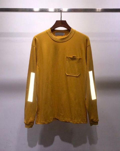 

mens отражательной дизайнер свитер итальянской моды бренда уличной хип-хоп вокруг шеи толстовка мужчины новый личности карман роскошных свит, Black