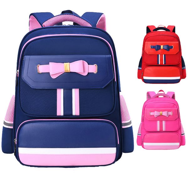 

cute kid bowknot schoo bags backpack teenager children girls princess schoolbag cartoon bag kids book bag pink mochila