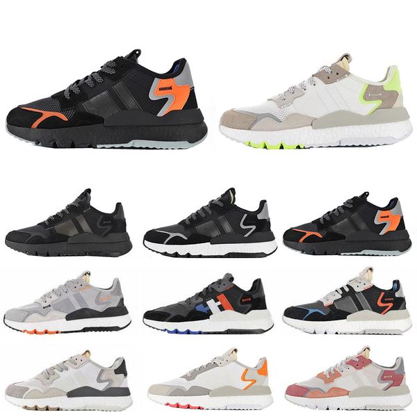 

2019 Nite Jogger Mens Running Shoes BLACK AND GREY Orange GREY PACK Triple White Grey Red Men Trainers Designer Sneakers Size 36-45