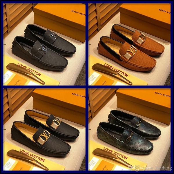 

21ff кожаные бездельники мужские ботинки из натуральной кожи вождения обувь моды люкс мужская обувь случайные кожи sepatu pria кулит асли ay, Black