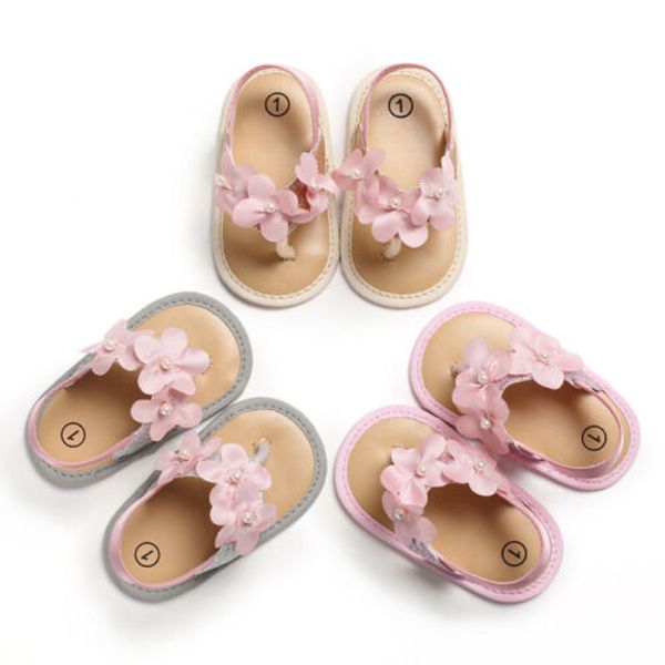 

usa newborn baby girl flower shoes sandles summer holiday shoes infant prewalker kids, Black