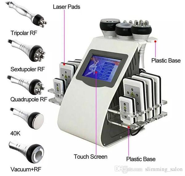 

New model 40k ultra onic lipo uction cavitation 8 pad lllt lipo la er limming machine vacuum rf kin care alon pa equipment2