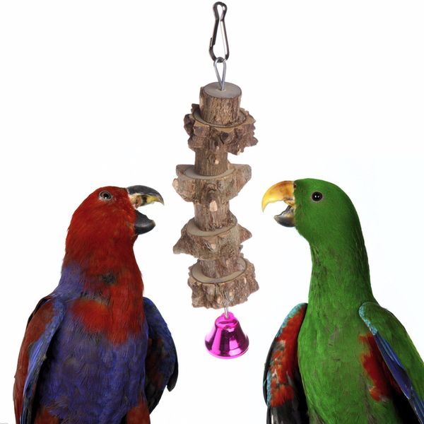 

1pc 20/29cm natural wooden pet birds parrots toys training peck chew hanging cage concave convex bird supplies good quality c42