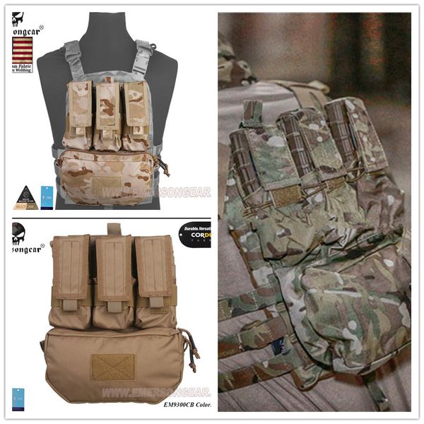 

emersongear assault back panel pack 500d cordura coyote brown molle pack for hunting vests, Camo;black