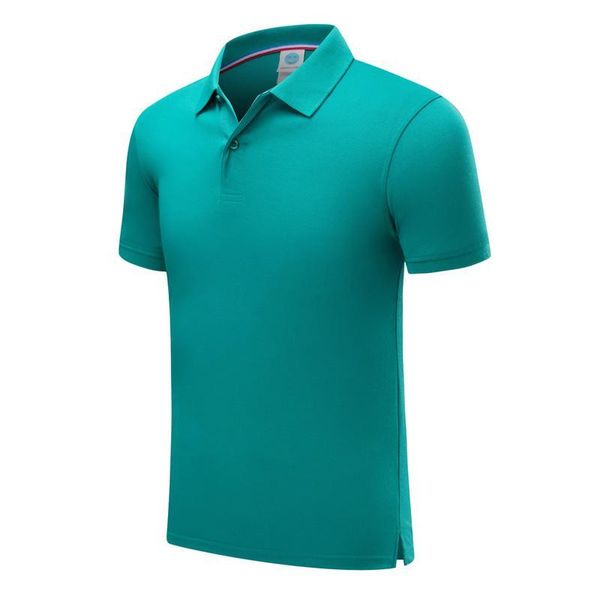 

sd 20072 cf 2019 new solid color short-sleeved polo shirt comfortable and breathable men and women green t-shirt, Black