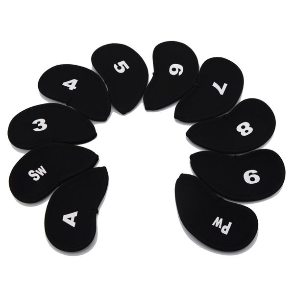 

2018 10pcs/set golf head covers club iron putter cover protector neoprene headcovers aug21_33