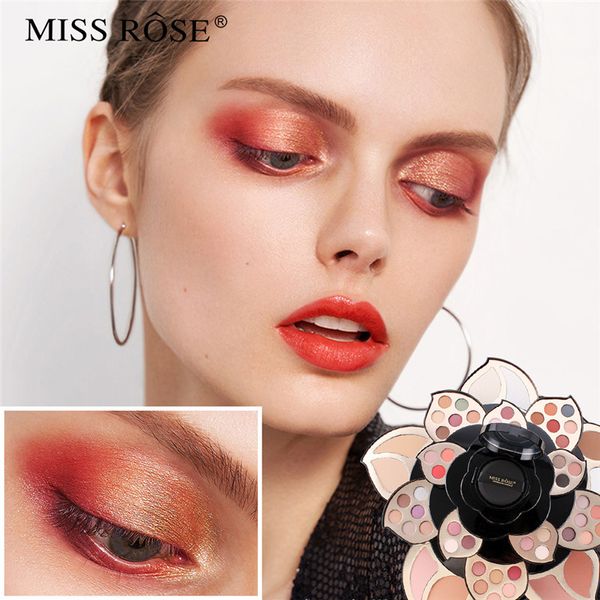 Miss Rose Black Plum Blossom Eye Shadow Palette Кисть для губ бровей Powder Makeup Professional Matte палитра Фонд Палитра теней для век