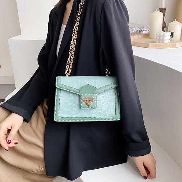 

fashion tide bag girl bag new love lock single shoulder small square casual wild decorative cross body female