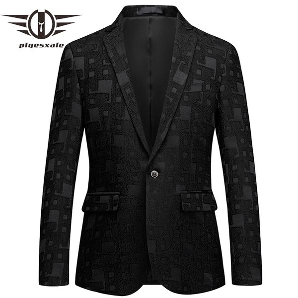 

plyesxale men blazer 2018 new arrival 6xl men's business casual blazers jackets fashion designer mens blazers formal black q389, White;black