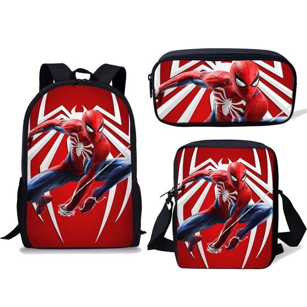 

anime school bag set 3pcs kids backpacks mochila escolar infantil children pencil shoulder book bags boys girls gifts