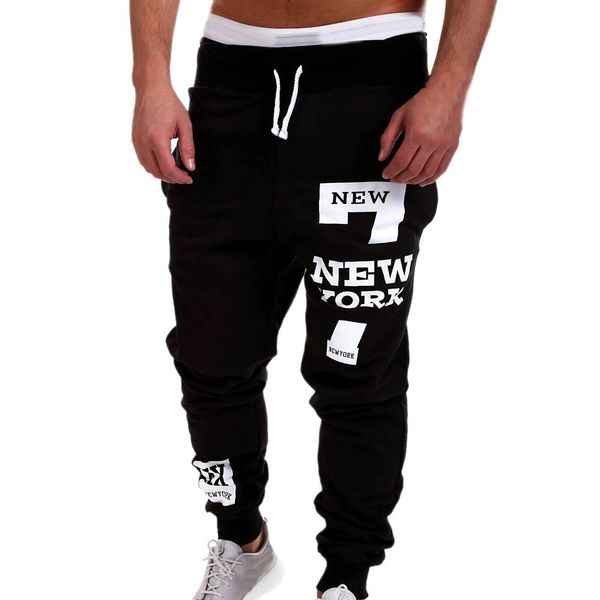 

chamsgend men long fashion trousers men pants casual pants sweatpants pants casual long c301027, Black