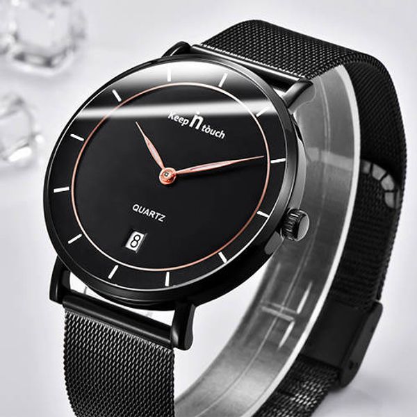 

fashion men quartz watch men mesh steel waterproof business watch date analog wristwatch relogio masculino, Slivery;brown