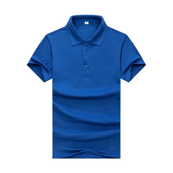 

2019 summer casual pique solid color male lapel polo simple and breathable sapphire t-shirt jh-014-012, Black