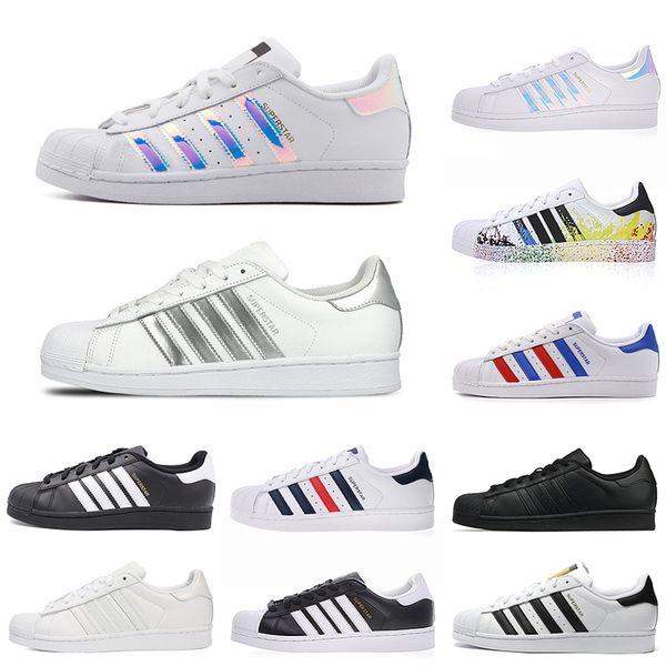 

original superstar casual flat shoes white black red blue gold 80s pride men women sports sneakers size 5-10 wholesale