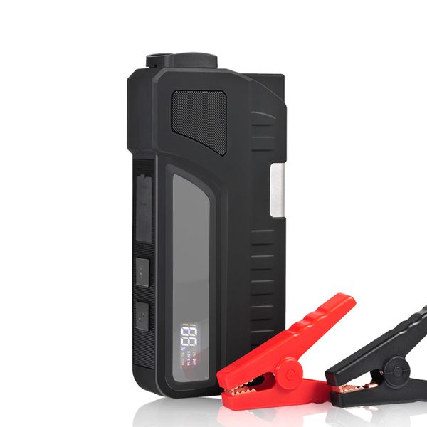 

multi-function car jump starter emergency qc fast battery charger potable power bank 12v starting device for led light