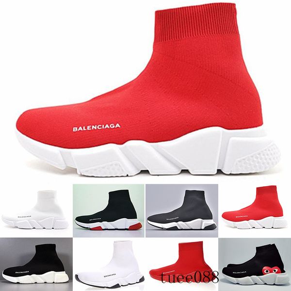 

sneakers speed trainer black red gypsophila triple black fashion flat sock boots casual shoes speed trainer runner with dust bag f-5cq