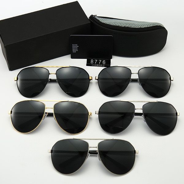 

2020 new polarimetric sunglasses for men casual high-end atmospheric personality model 8776 size 65-15-136, White;black