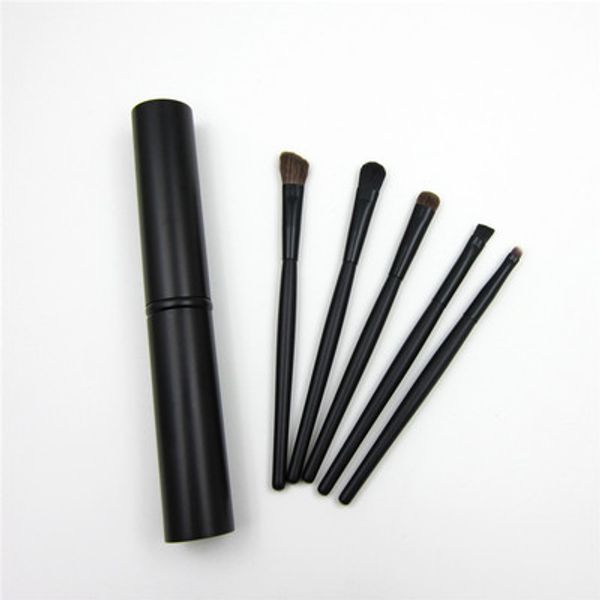 

aluminum tube 5 pcs eye makeup brush horse hair portable set beginner eye shadow brush for ing