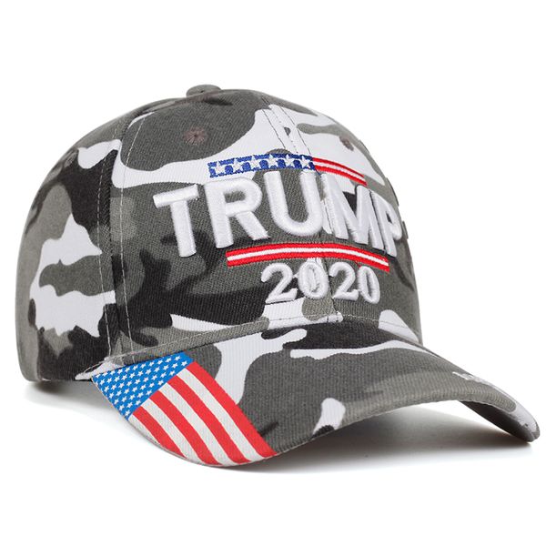 

trump 2020 hat usa flag camo baseball cap 3d embroidery keep america great camouflage snapback dad hat trucker caps, Blue;gray