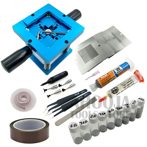 

planting platform bga planting tin ball rework kit+tin ball+steel mesh+desoldering wire+soldering flux+suction pen repair set
