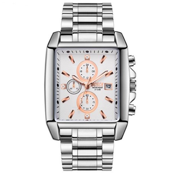 

мода спорт кварцевые часы мужские часы мода повседневная мужская водонепроницаемый бизнес часы relogio masculino, Slivery;brown