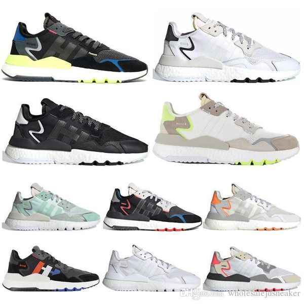

new nite jogger 3m reflective running shoes beige triple white black ice mint trace pink women mens trainer sports sneakers 36-45