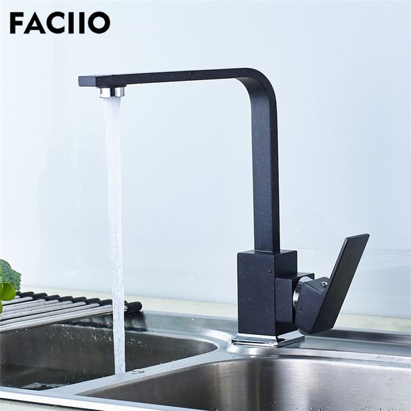 

faciio adjustable water faucet kitchen mixer blackened color basin faucets kitchen sink accessories taps 360 degree grifo cocina