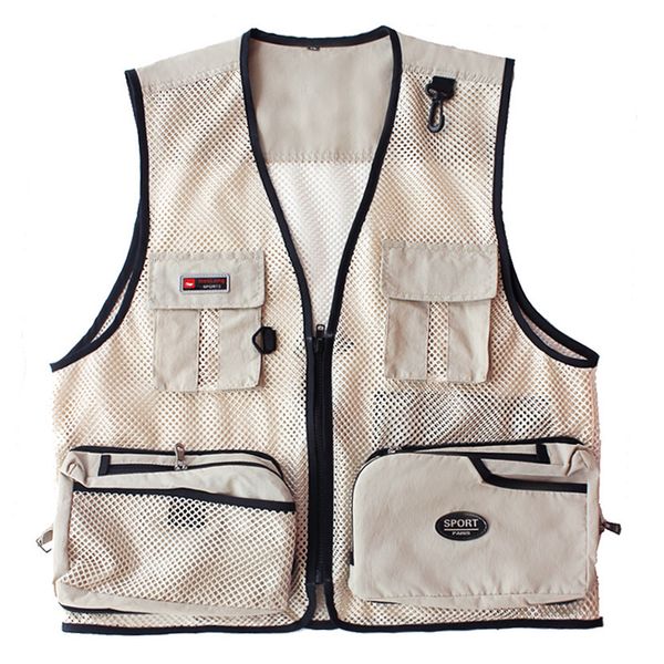 

рыбалка жилет multi-карманный vest men summer outdoor mesh фотография мужской одежда рыбалка туризм отдых на природе одежда