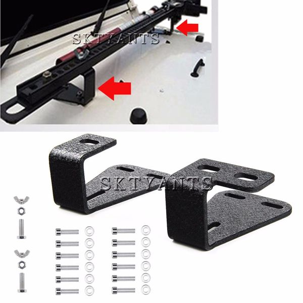 

hi-lift jack mount hood bracket lockable fit for jeep wrangler cj 1944-1986/yj 1987-1995/tj 1997-2006- pair, black