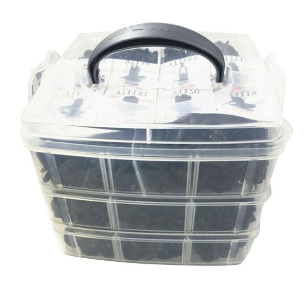 

plastic material 630pcs boxed plastic 16 kinds 3 layer car suv bumper fasteners clips universal