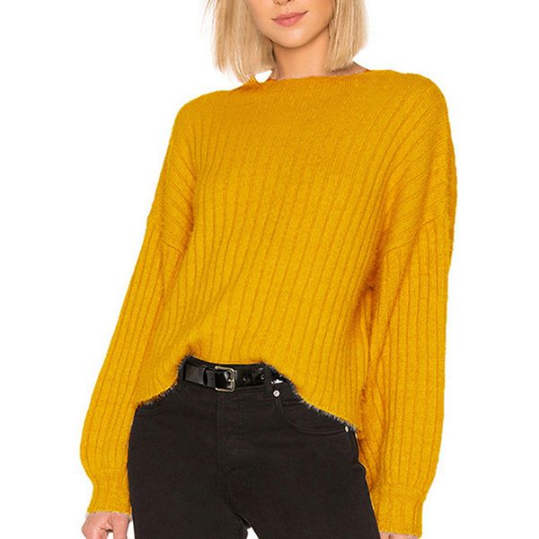 

autumn oversize sweater women o-neck long sleeve solid color sweater knitted wild temperament pullovers -2xl 1, White;black