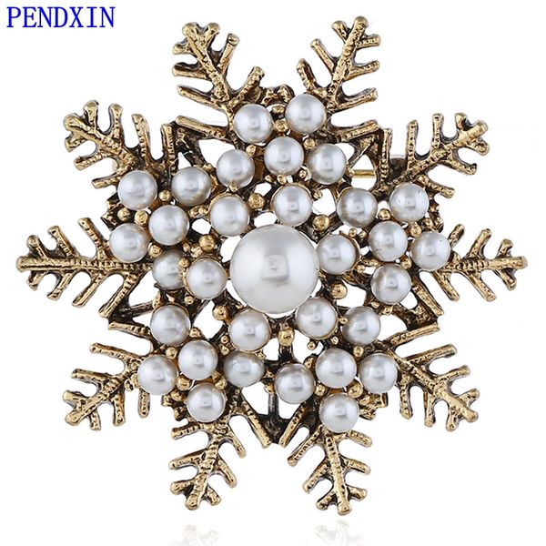 

women's wear accessorised with vintage large snowflake pearl crystal brooch and exquisite flower brooch, Gray