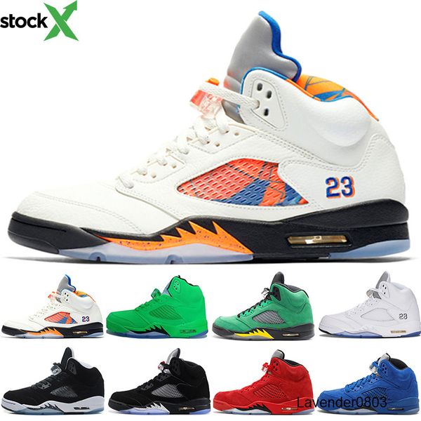 

fresh prince 5 wings 5s black men basketball shoes paris laney oreo silver og white grape space jam mens sports sneakers 41-47