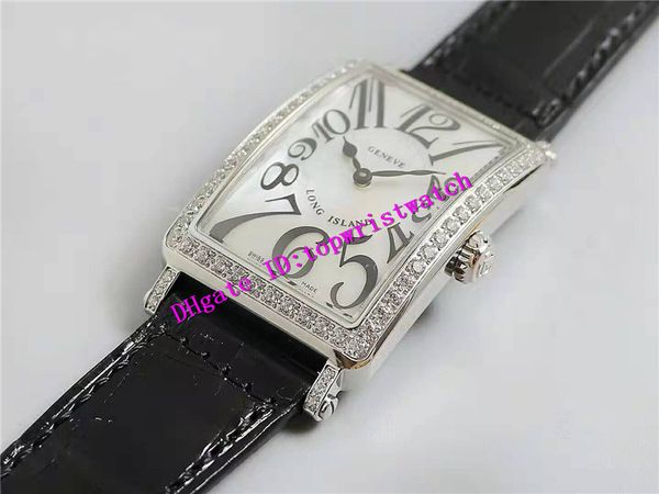 

long diamond quartz steel ladies island sapphire luxury womens watch swiss 852qz stainless mother-of-pearl watch new cnc 316l movement xkpo, Slivery;brown