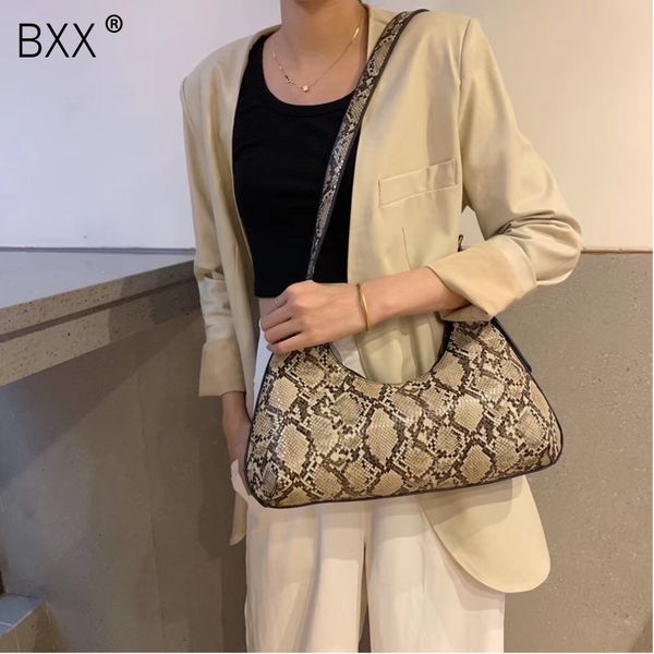 

bxx] урожай змея кожа pu багет сумки для женщин 2019 плечо сумка lady travel сумки a286