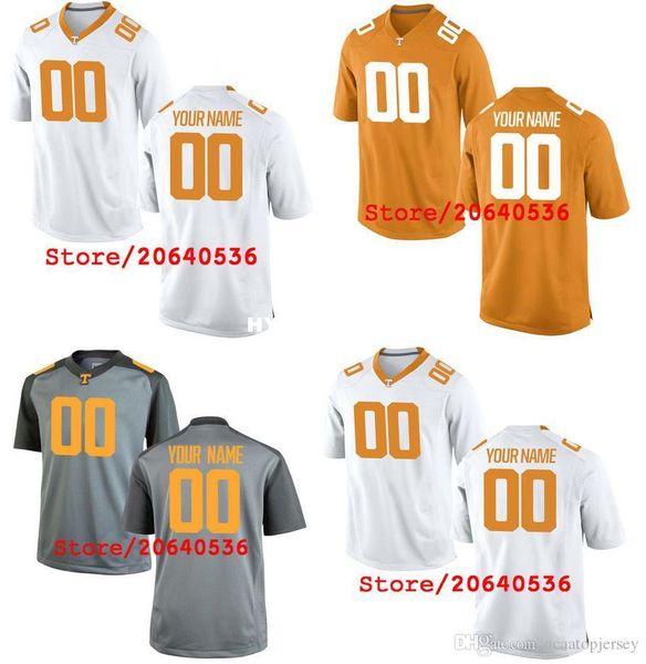 

custom tennessee volunteers college jersey mens women youth kids personalized any number of any name stitched grey white football jerseys nc, Black;red