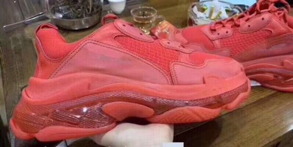 

green triple s sneakers old dad shoes,low triple-s buffed leather and mesh sneakers for women & men causal sport shoes m189604, Black