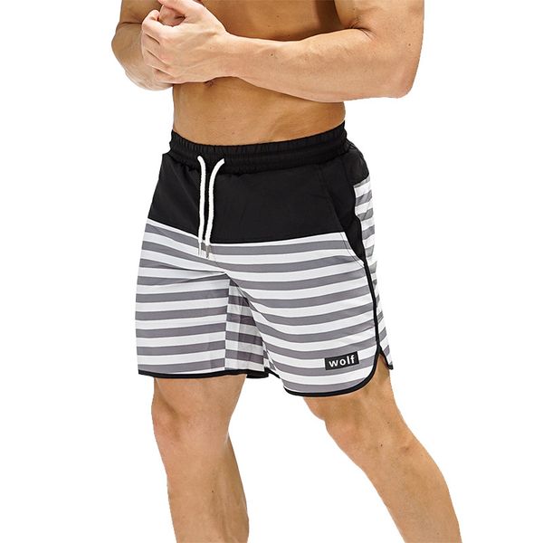 

mens gym fitness shorts run jogging sports loose mesh quick dry bodybuilding sportswear male short pants, White;black