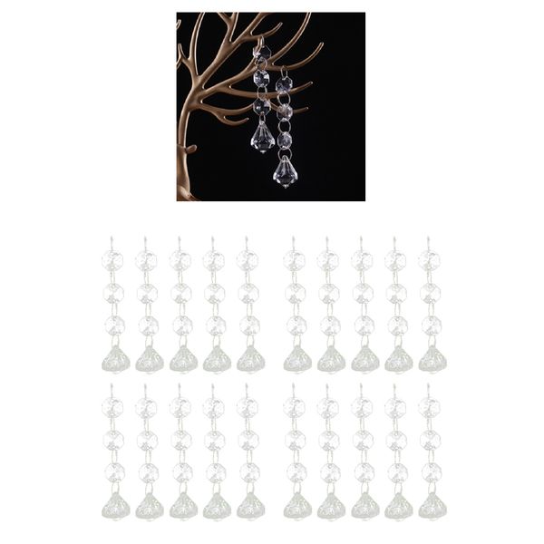 

20pcs christmas drops diamond festival party xmas tree hanging decor pendant