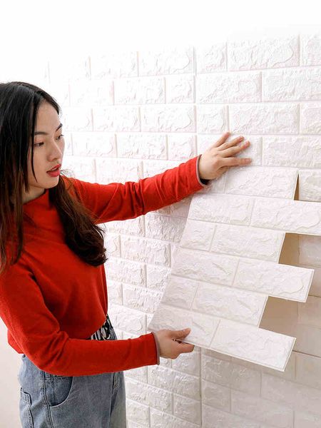 

diy self adhesive 3d wall stickers bedroom decor foam brick room decor wallpaper wall decor living wall sticker for kids room